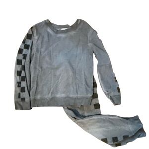 Splendid boys grey with black checks set size 4 excellent condition